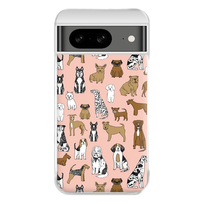 Dog Breeds - Animal Pattern Phone Case for Google Pixel 8