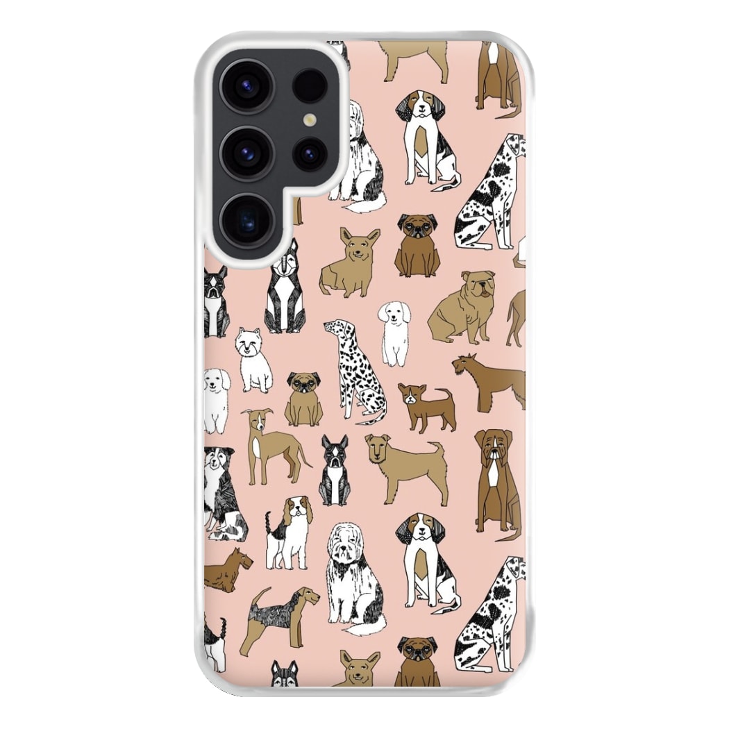 Dog Breeds - Animal Pattern Phone Case for Galaxy S23 Ultra