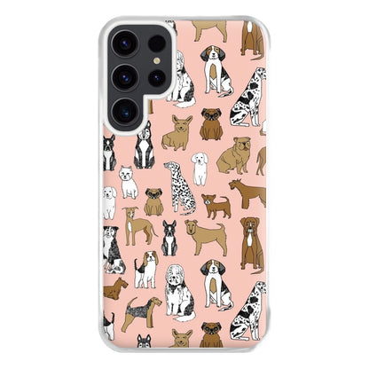 Dog Breeds - Animal Pattern Phone Case for Galaxy S23 Ultra