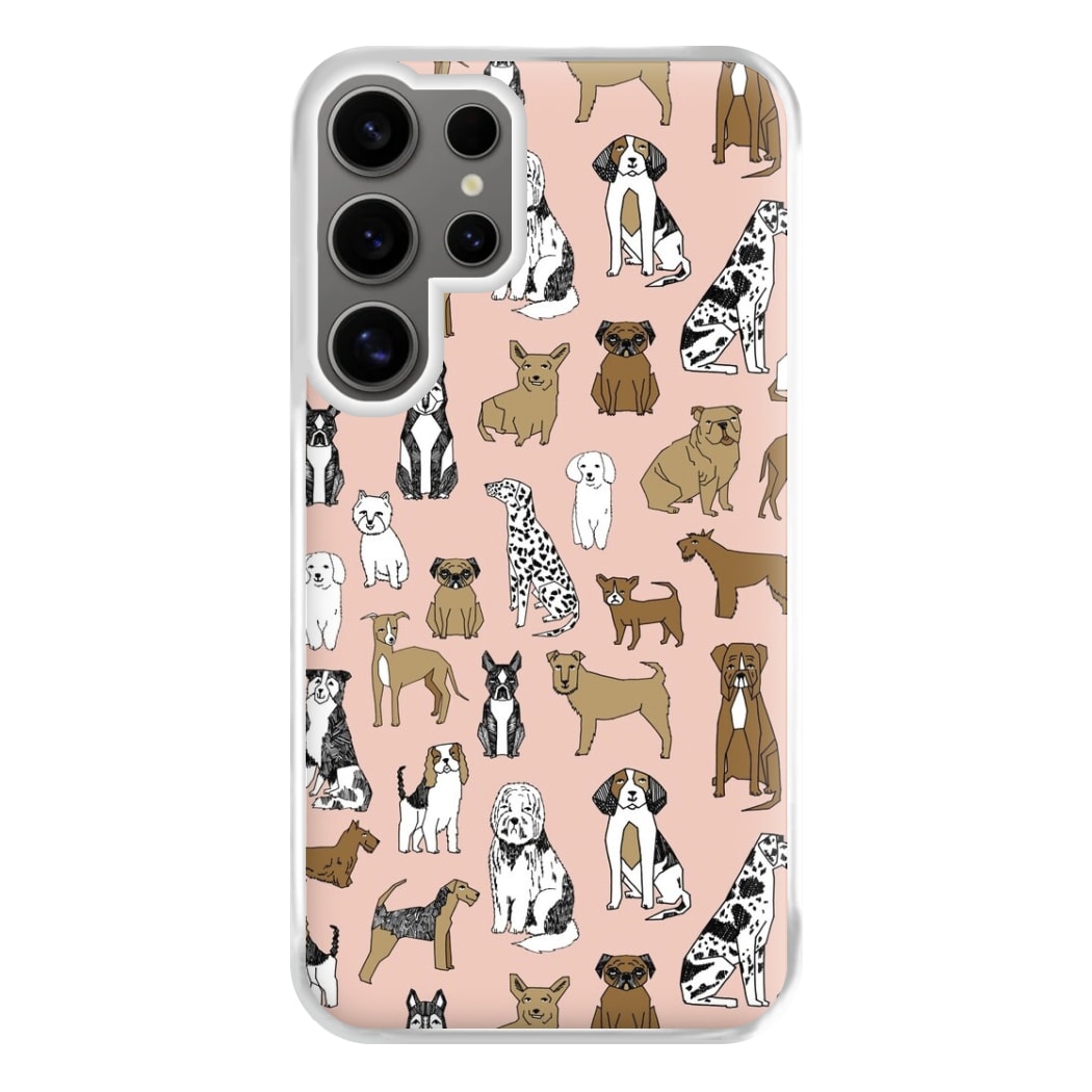 Dog Breeds - Animal Pattern Phone Case for Galaxy S24 Ultra