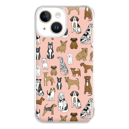 Dog Breeds - Animal Pattern Phone Case for iPhone 14