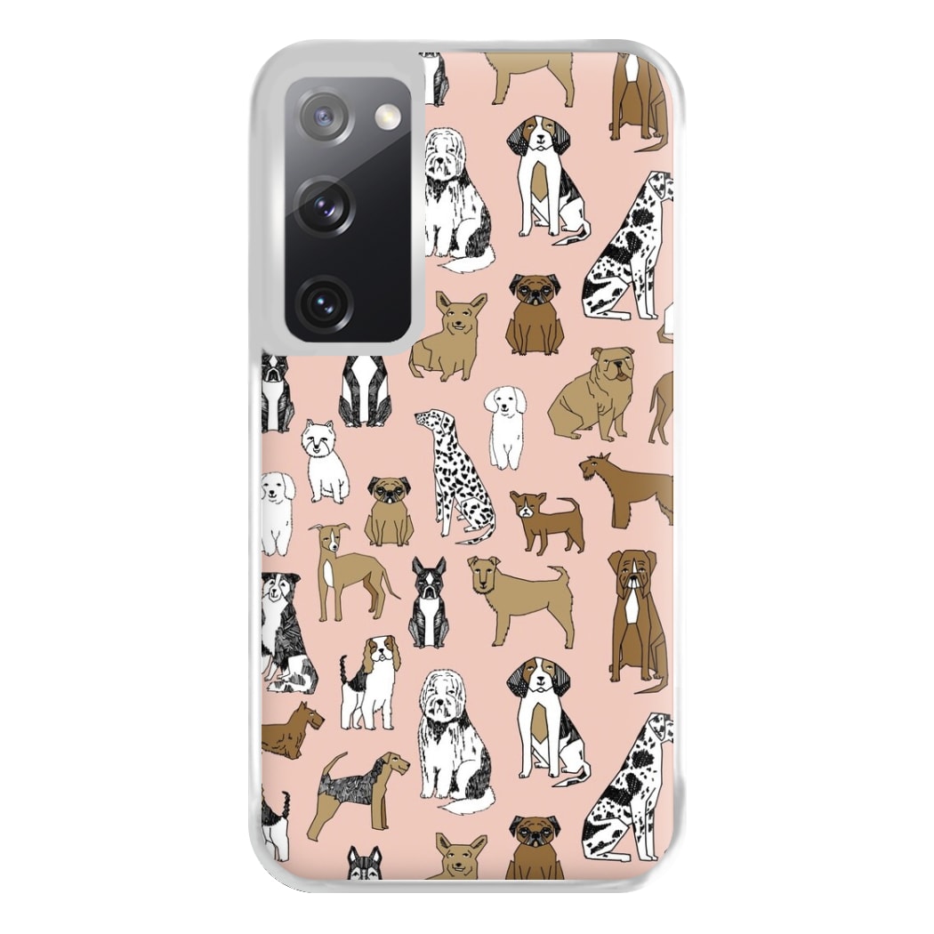 Dog Breeds - Animal Pattern Phone Case for Galaxy S20FE