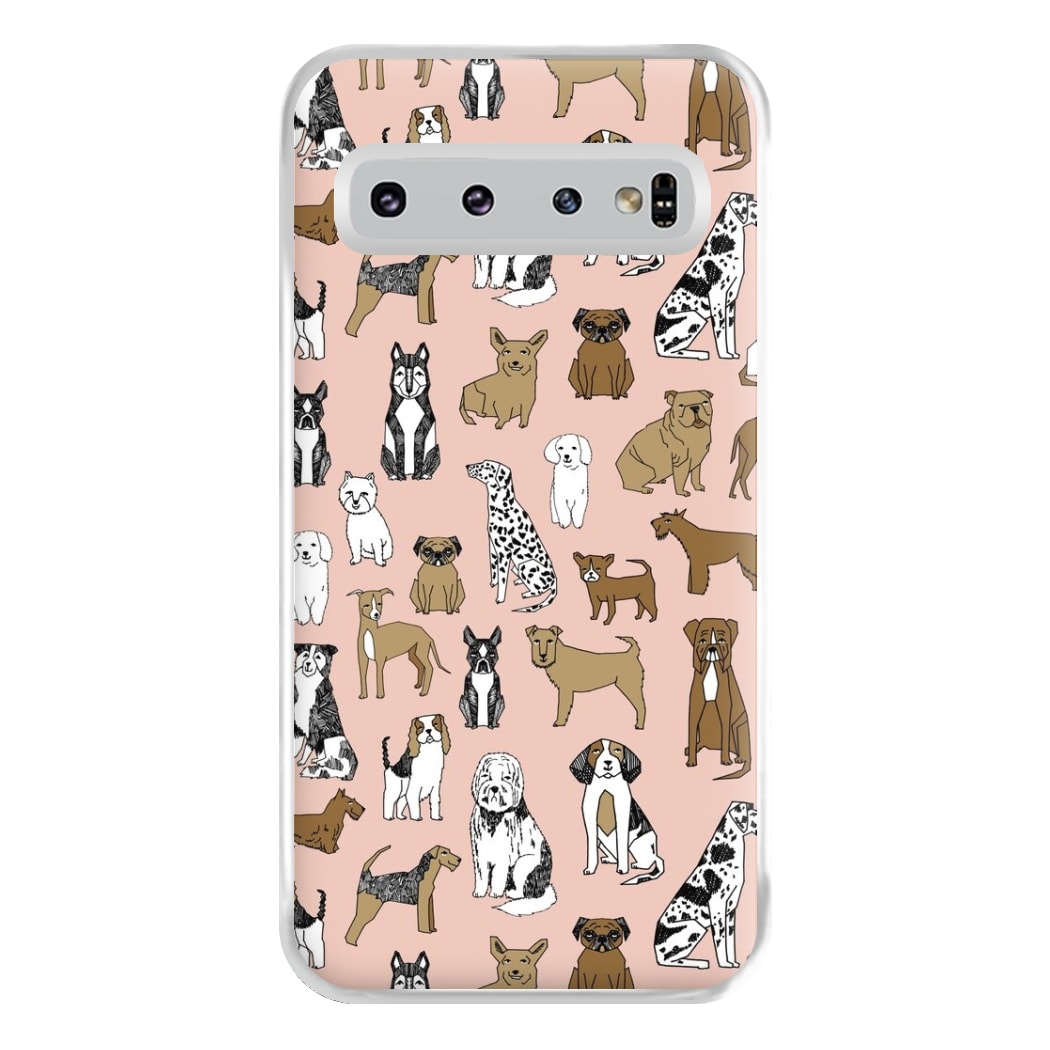 Dog Breeds - Animal Pattern Phone Case for Galaxy S10 Plus