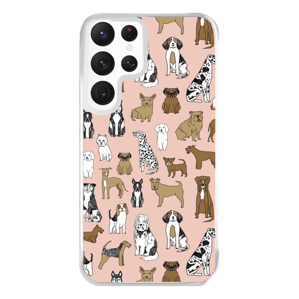 Dog Breeds - Animal Pattern Phone Case for Galaxy S22 Ultra