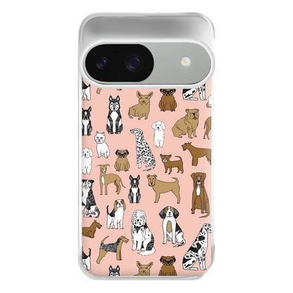 Dog Breeds - Animal Pattern Phone Case for Google Pixel 9 / 9 Pro