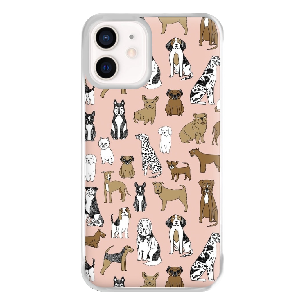 Dog Breeds - Animal Pattern Phone Case for iPhone 12 Mini