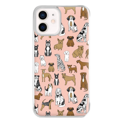 Dog Breeds - Animal Pattern Phone Case for iPhone 12 Mini