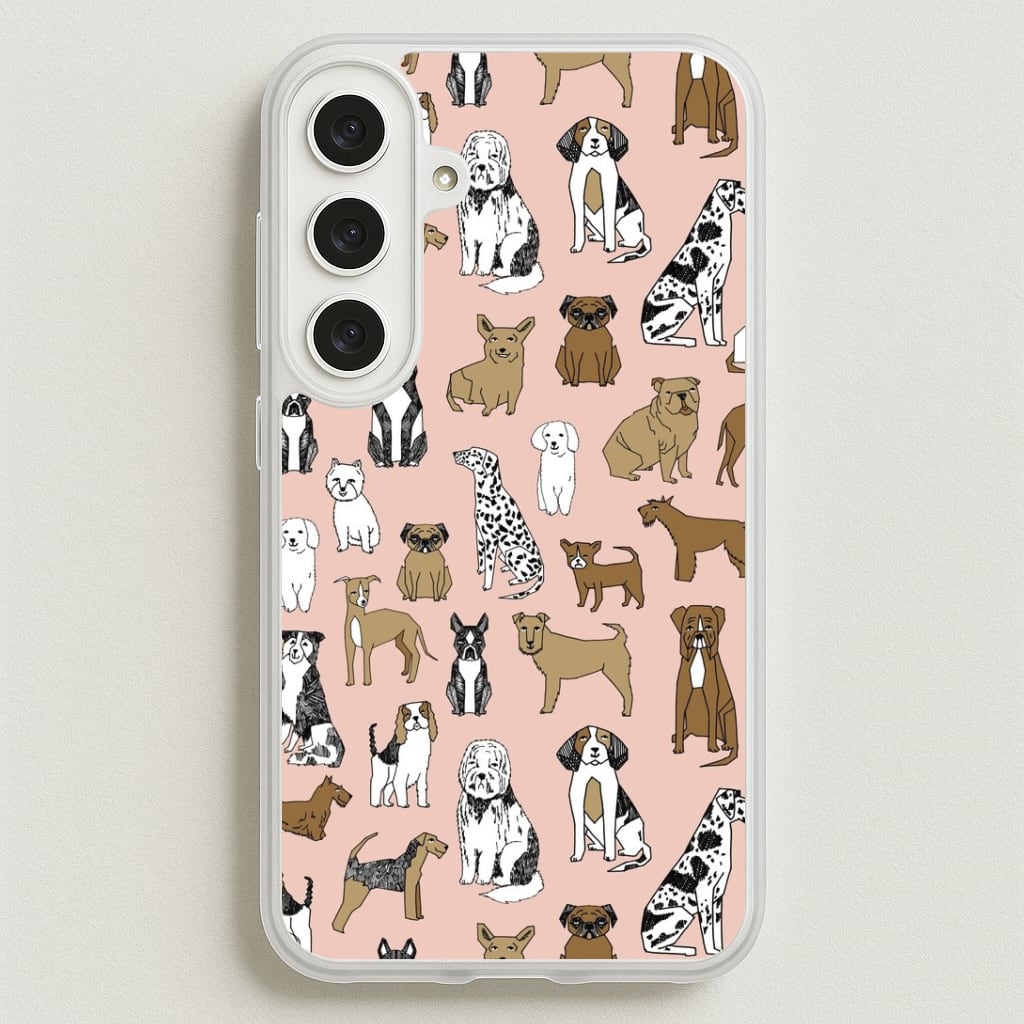 Dog Breeds - Animal Pattern Phone Case for Galaxy S25FE