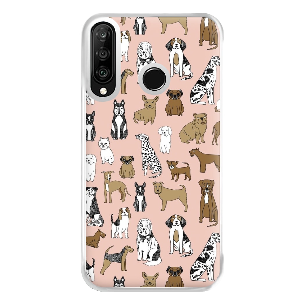 Dog Breeds - Animal Pattern Phone Case for Huawei P30 Lite