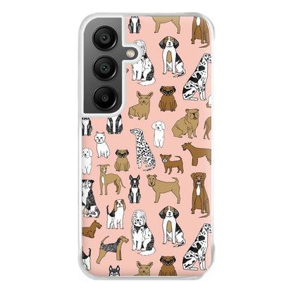 Dog Breeds - Animal Pattern Phone Case for Galaxy A55