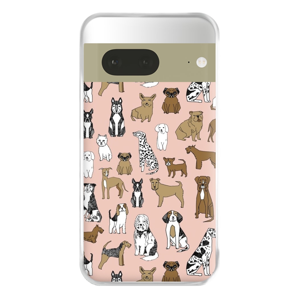 Dog Breeds - Animal Pattern Phone Case for Google Pixel 7a