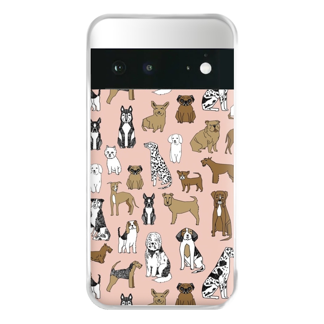 Dog Breeds - Animal Pattern Phone Case for Google Pixel 6a