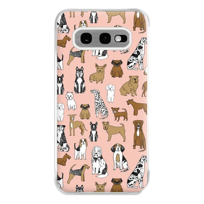 Dog Breeds - Animal Pattern Phone Case for Galaxy S10e