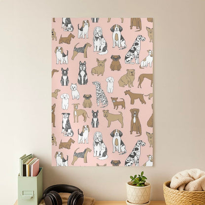 Dog Breeds - Animal Pattern Poster