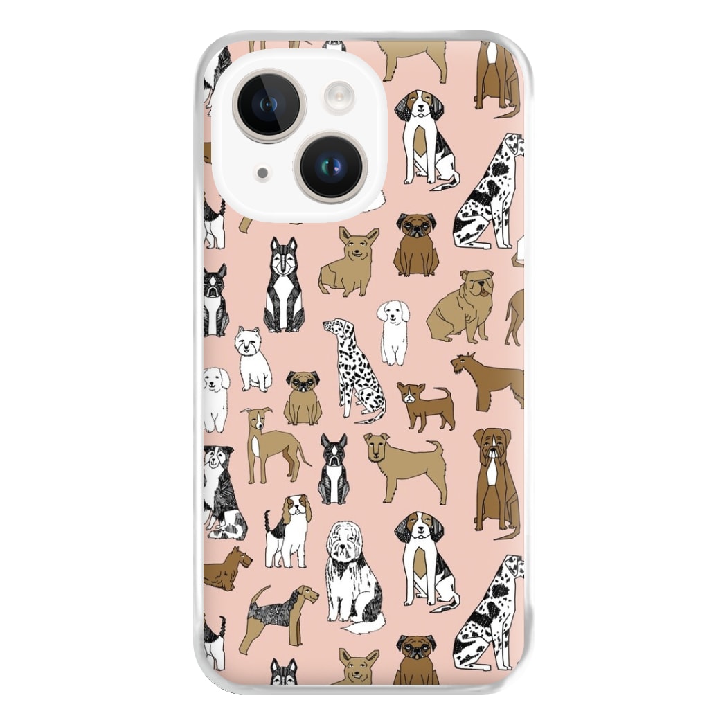 Dog Breeds - Animal Pattern Phone Case for iPhone 14 Plus