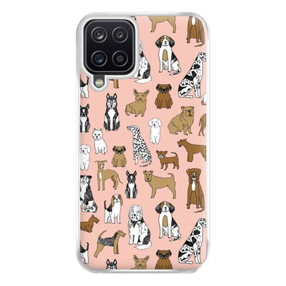 Dog Breeds - Animal Pattern Phone Case for Galaxy A12