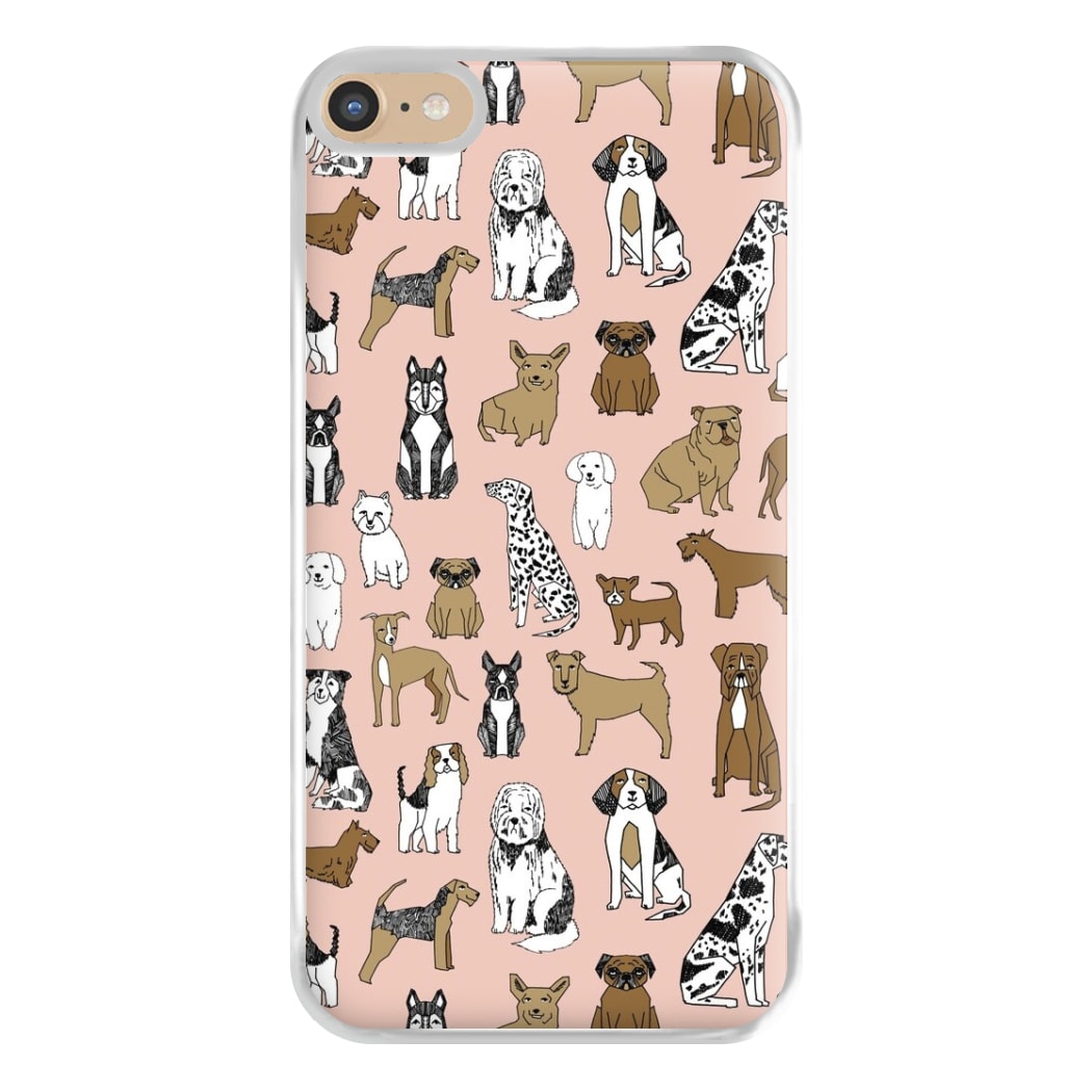 Dog Breeds - Animal Pattern Phone Case for iPhone 6 Plus / 7 Plus / 8 Plus