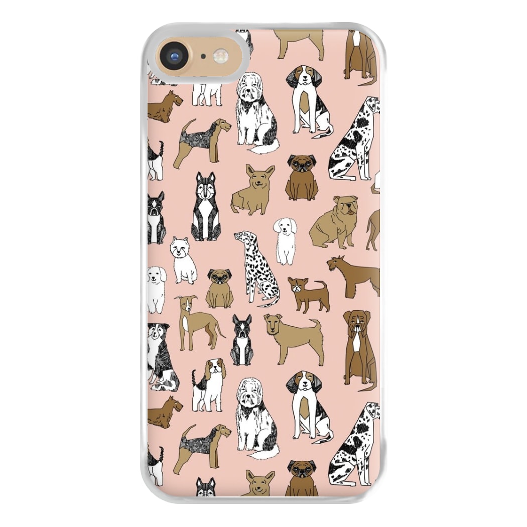 Dog Breeds - Animal Pattern Phone Case for iPhone 6 / 7 / 8 / SE