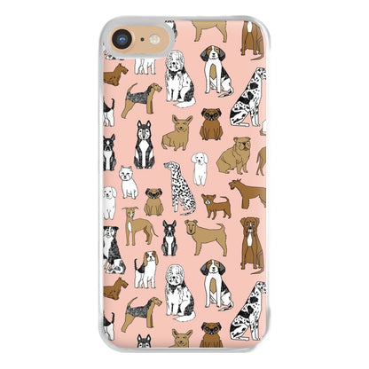 Dog Breeds - Animal Pattern Phone Case for iPhone 6 / 7 / 8 / SE