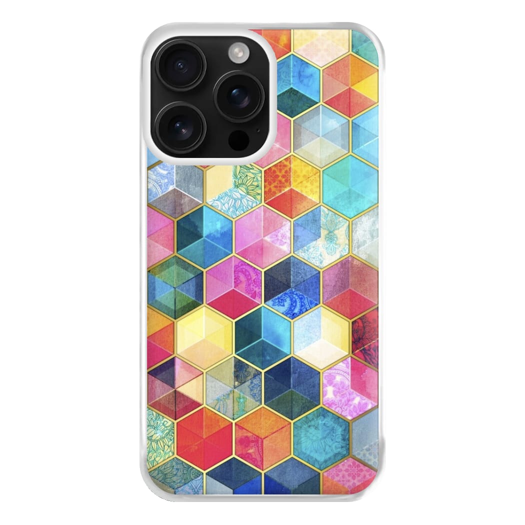 Colourful Honeycomb Pattern Phone Case