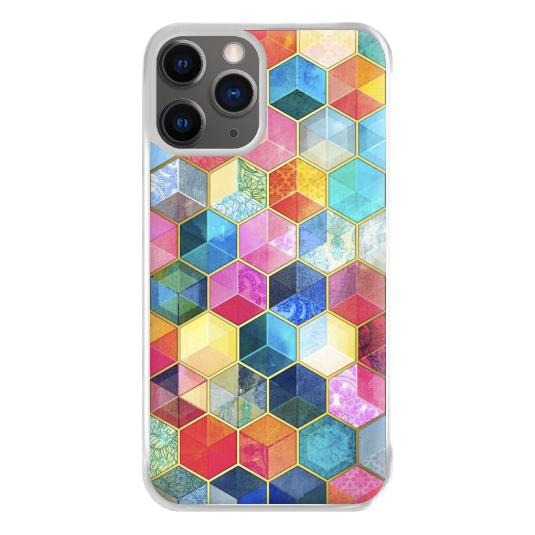 Colourful Honeycomb Pattern Phone Case for iPhone 12 Pro Max