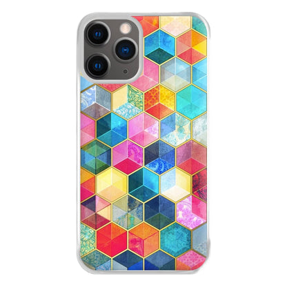 Colourful Honeycomb Pattern Phone Case for iPhone 12 Pro Max