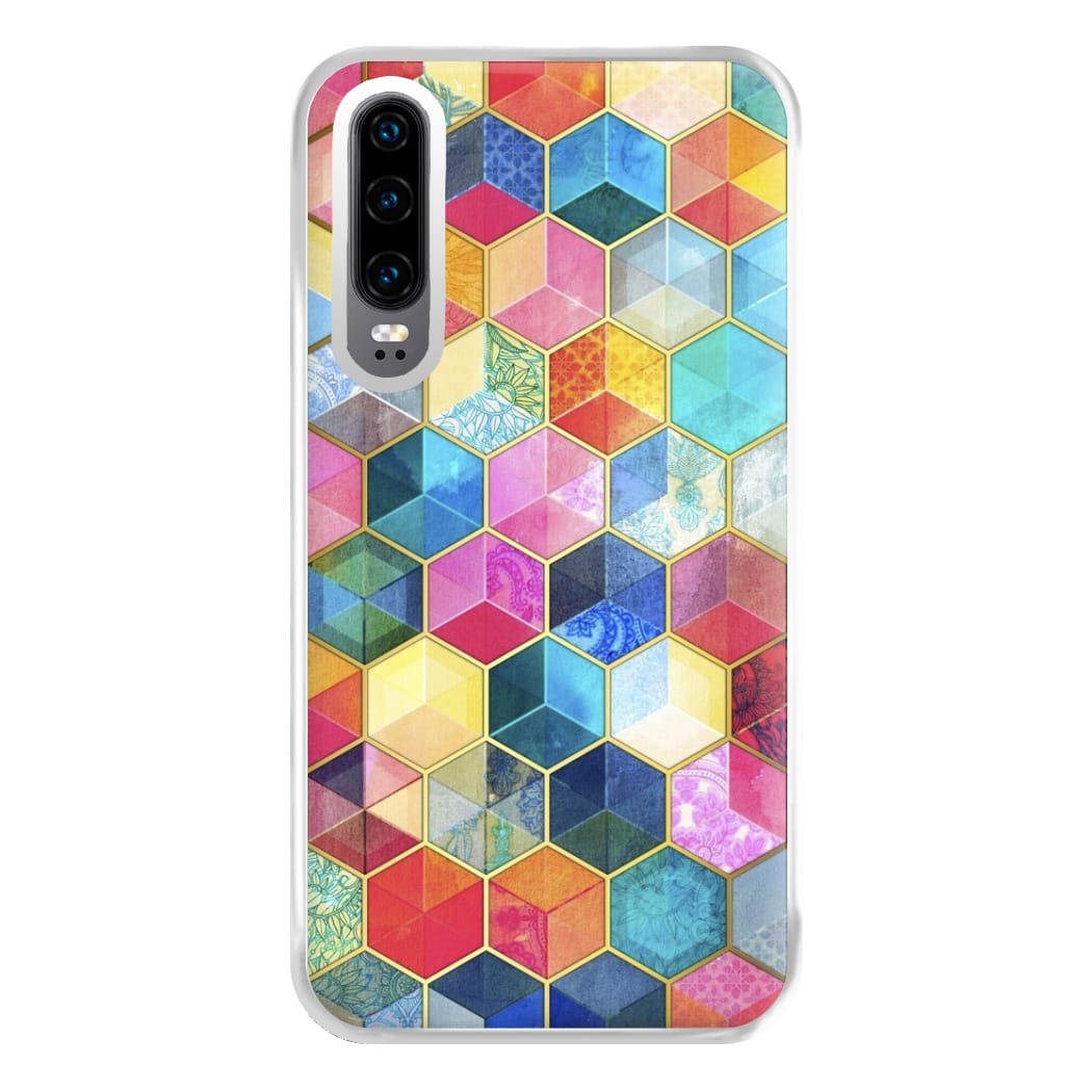 Colourful Honeycomb Pattern Phone Case for Huawei P30