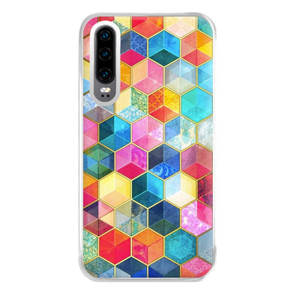 Colourful Honeycomb Pattern Phone Case for Huawei P30