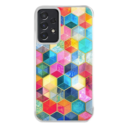 Colourful Honeycomb Pattern Phone Case for Galaxy A52 / A52s