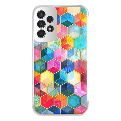 Colourful Honeycomb Pattern Phone Case for Galaxy A53