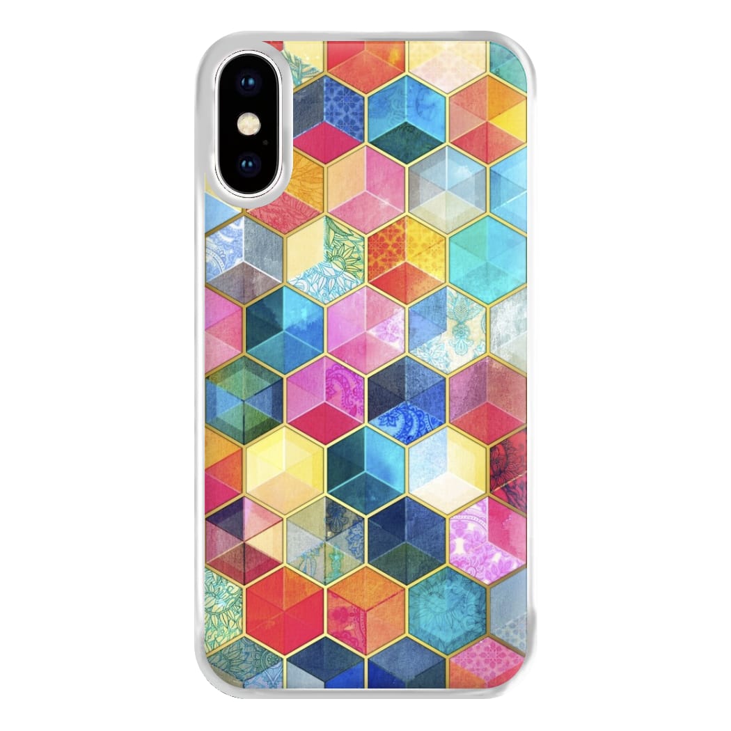 Colourful Honeycomb Pattern Phone Case for iPhone XS Max