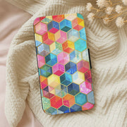 Colourful Honeycomb Pattern Flip / Wallet Phone Case 5