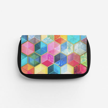 Colourful Honeycomb Pattern Pencil Case