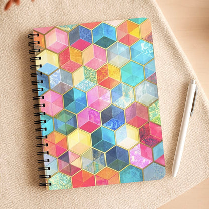 Colourful Honeycomb Pattern Notepad