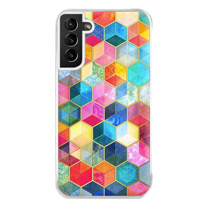 Colourful Honeycomb Pattern Phone Case for Galaxy S21 Plus