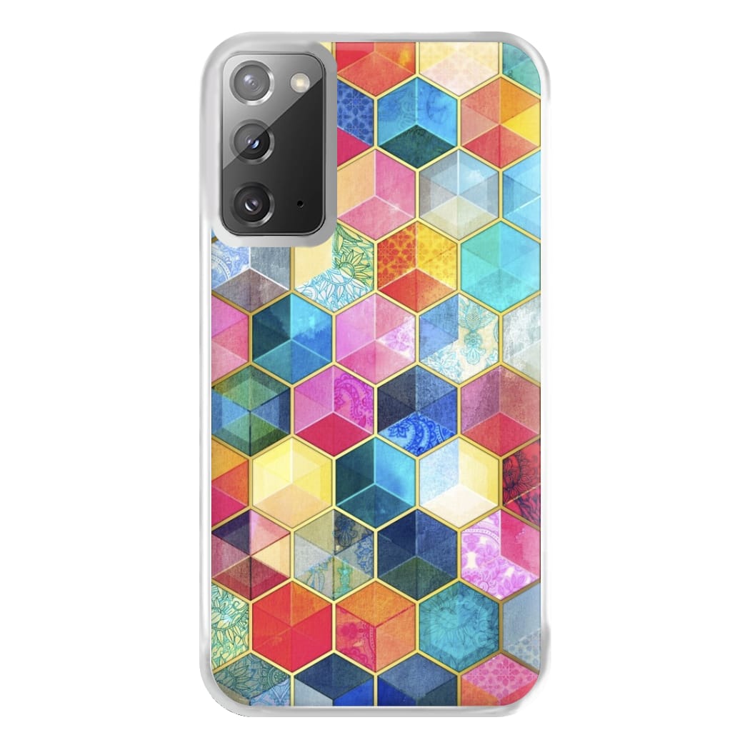 Colourful Honeycomb Pattern Phone Case for Galaxy Note 20 Ultra