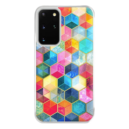 Colourful Honeycomb Pattern Phone Case for Galaxy S20 Plus