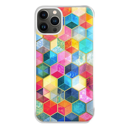 Colourful Honeycomb Pattern Phone Case for iPhone 13