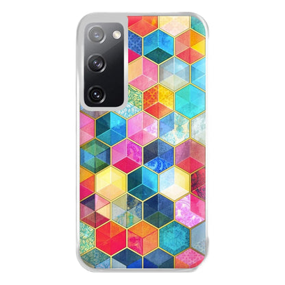 Colourful Honeycomb Pattern Phone Case for Galaxy S20