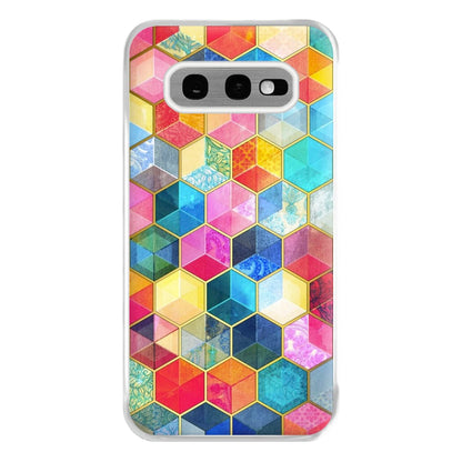 Colourful Honeycomb Pattern Phone Case for Galaxy S10e