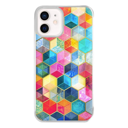 Colourful Honeycomb Pattern Phone Case for iPhone 12 Mini