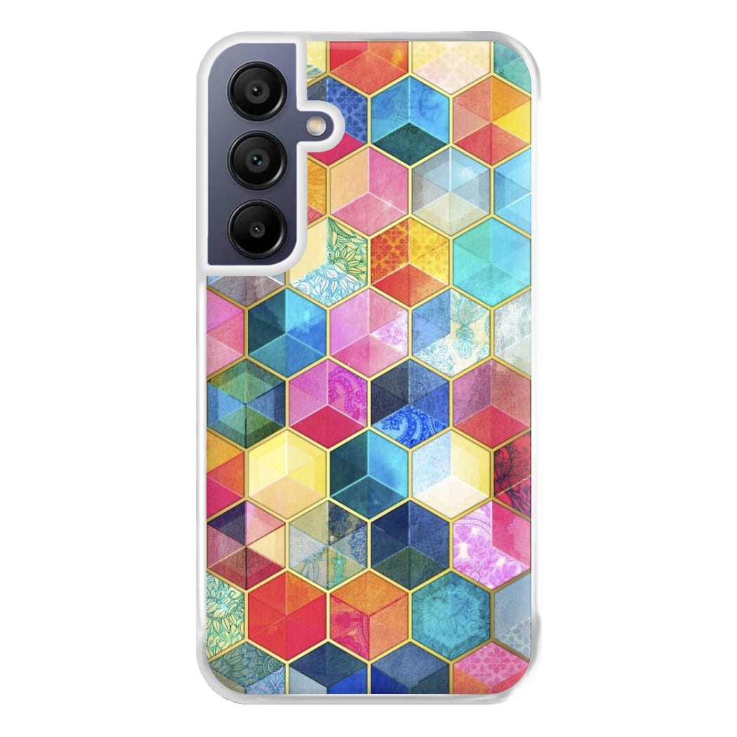 Colourful Honeycomb Pattern Phone Case for Galaxy A16