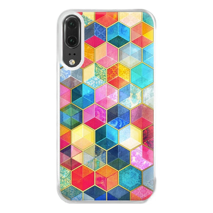 Colourful Honeycomb Pattern Phone Case for Huawei P20