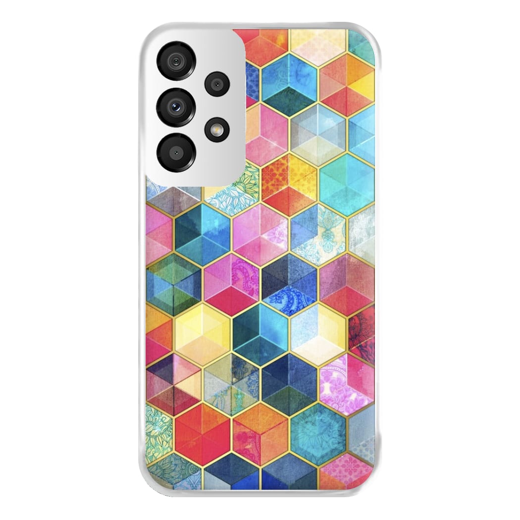 Colourful Honeycomb Pattern Phone Case for Galaxy A33