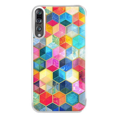 Colourful Honeycomb Pattern Phone Case for Huawei P20 Pro