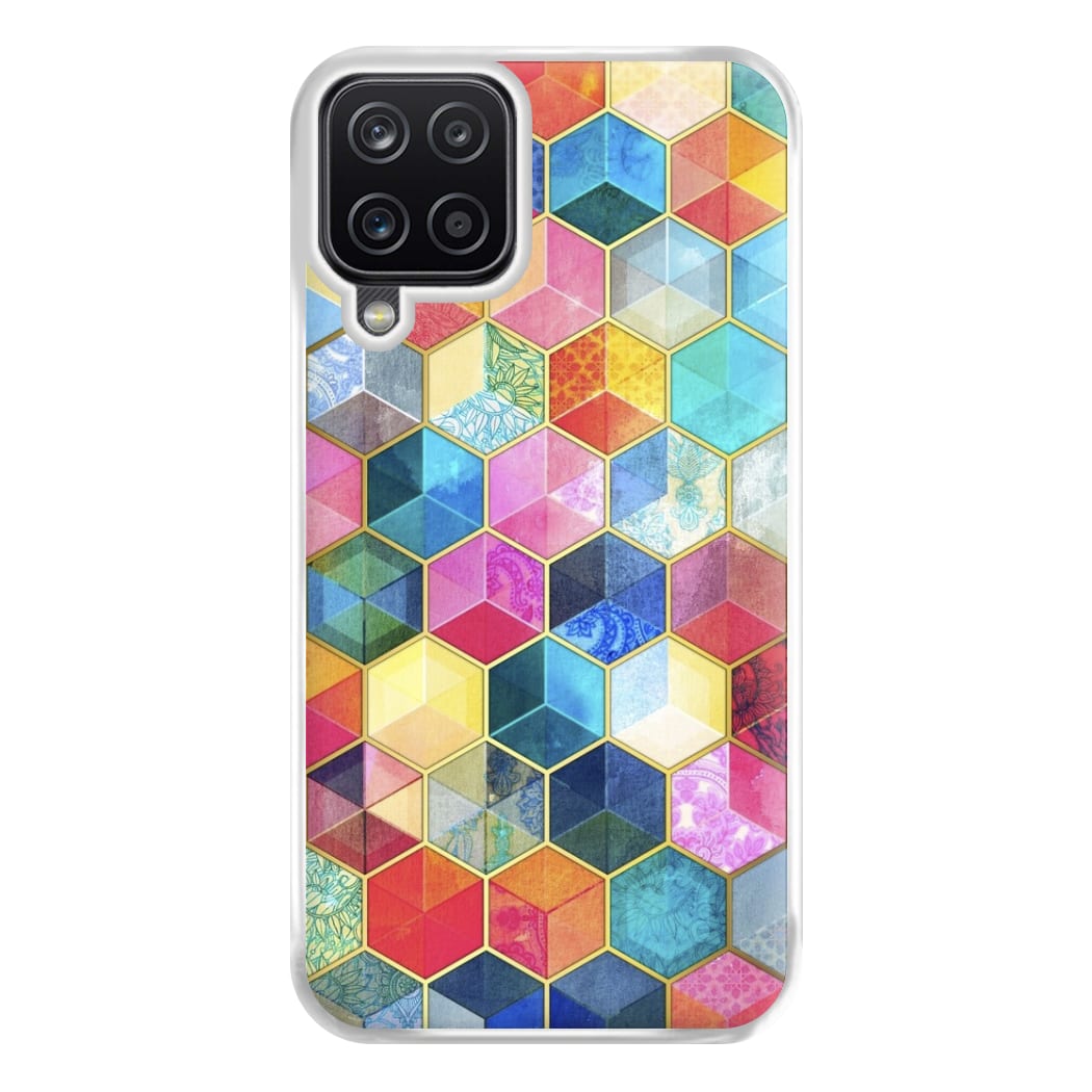 Colourful Honeycomb Pattern Phone Case for Galaxy A12