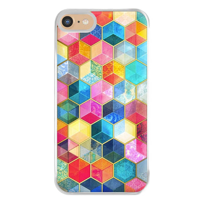 Colourful Honeycomb Pattern Phone Case for iPhone 6 / 7 / 8 / SE