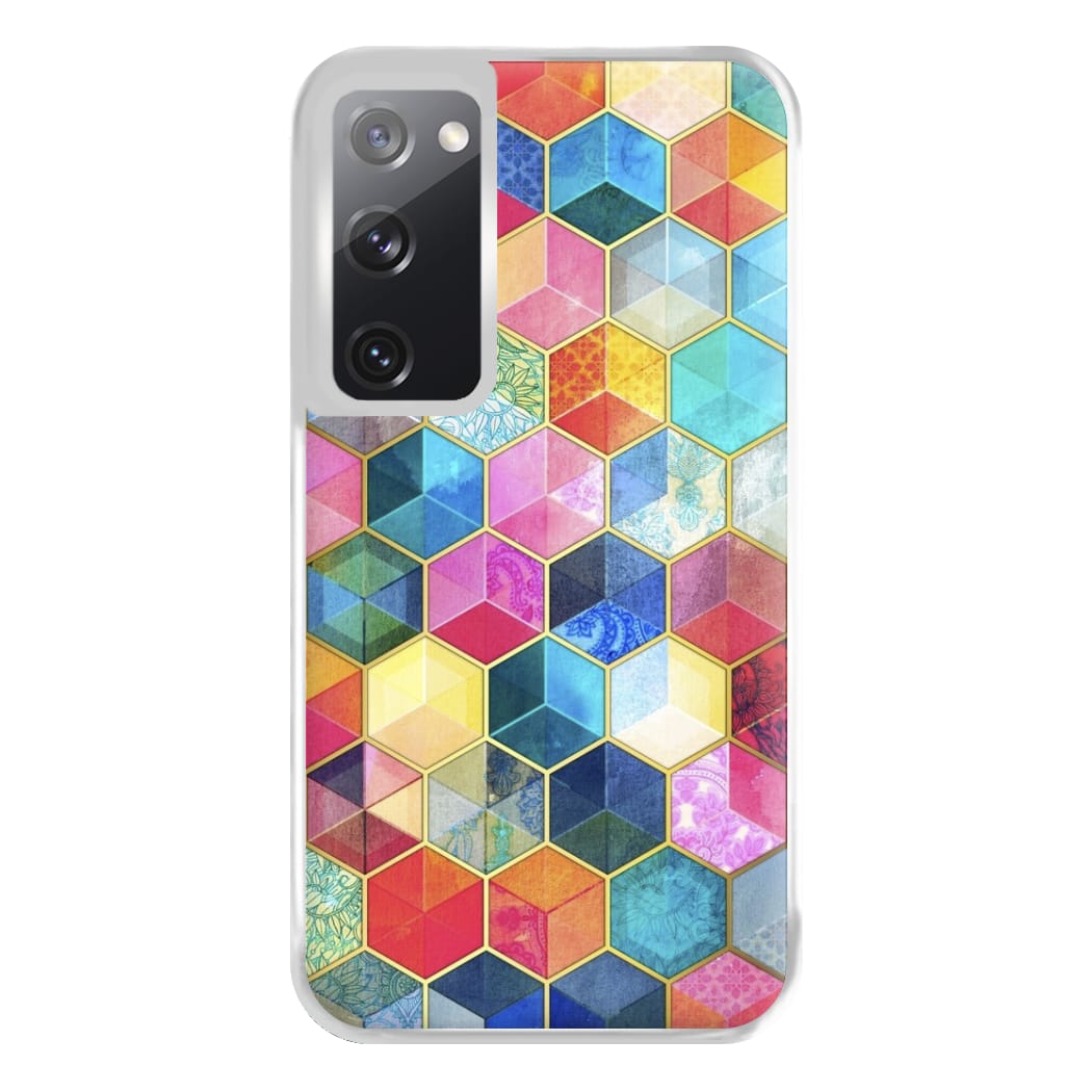 Colourful Honeycomb Pattern Phone Case for Galaxy S20FE