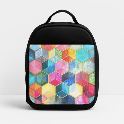 Colourful Honeycomb Pattern Insulated Lunchbox
