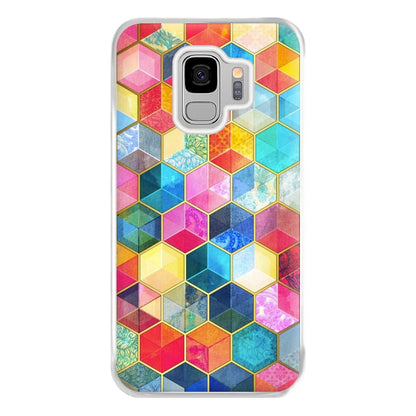 Colourful Honeycomb Pattern Phone Case for Galaxy S9 Plus